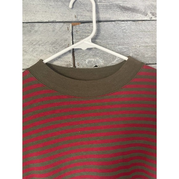 Vintage Dockers Levi’s Stripped Long Sleeve Brown‎ and Red Shirt - Picture 4 of 10